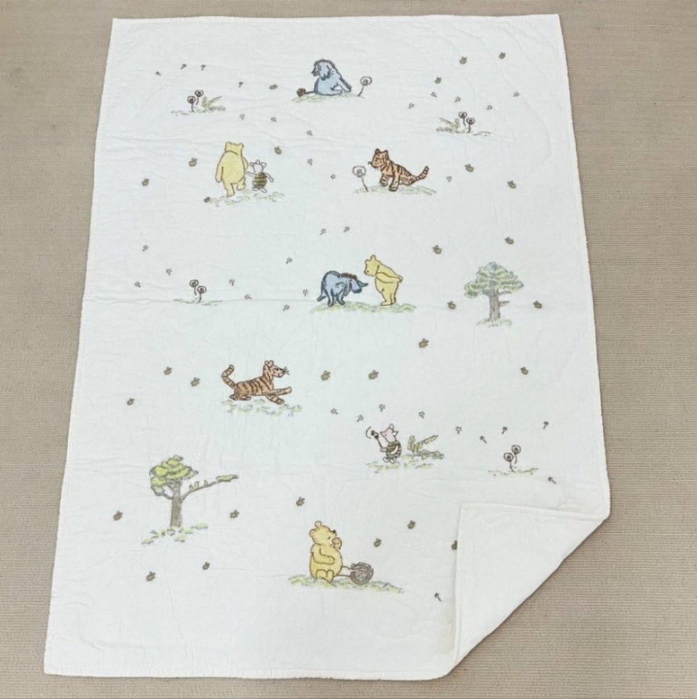 Brand New Classic Pooh Bear Hand-made 100% Cotton baby blanket throw Quilt